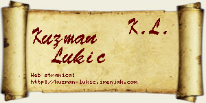 Kuzman Lukić vizit kartica
